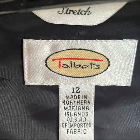 Talbots Vintage Lightweight Wool Blend Fully Lined Button Accented Blazer Jacket - Picture 3 of 11